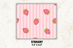 Strawberry Stripe Tumbler Wrap | 20 oz tumbler Wrap Product Image 2