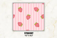 Strawberry Stripe Tumbler Wrap | 20 oz tumbler Wrap Product Image 2