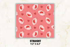 Watermelon Coquette Heart Tumbler Wrap | 20 oz tumbler Wrap Product Image 2