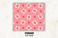 Strawberry Coquette Heart Tumbler Wrap | 20 oz tumbler Wrap Product Image 2