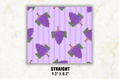 Grapes Stripe Tumbler Wrap | 20 oz tumbler Wrap Product Image 2