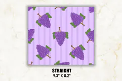 Grapes Stripe Tumbler Wrap | 20 oz tumbler Wrap Product Image 2