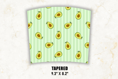 Avocado Stripe Tumbler Wrap | 20 oz tumbler Wrap Product Image 3