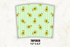 Avocado Stripe Tumbler Wrap | 20 oz tumbler Wrap Product Image 3