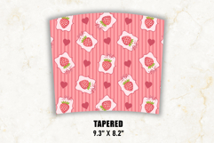 Strawberry Coquette Heart Tumbler Wrap | 20 oz tumbler Wrap Product Image 3