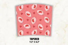 Watermelon Coquette Heart Tumbler Wrap | 20 oz tumbler Wrap Product Image 3
