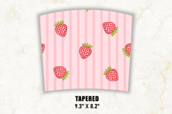 Strawberry Stripe Tumbler Wrap | 20 oz tumbler Wrap Product Image 3