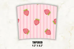 Strawberry Stripe Tumbler Wrap | 20 oz tumbler Wrap Product Image 3