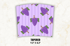 Grapes Stripe Tumbler Wrap | 20 oz tumbler Wrap Product Image 3