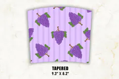 Grapes Stripe Tumbler Wrap | 20 oz tumbler Wrap Product Image 3