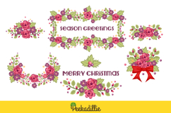 Cute Mr and Mrs Santa Claus Christmas Character Clipart Product Image 2