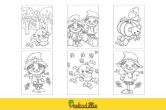 Autumn Scarecrow Coloring Kids and Adult Product Image 2
