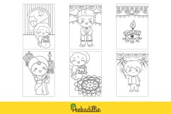 Diwali Deepavali Couple Festival Coloring for Kids and Adult Product Image 2