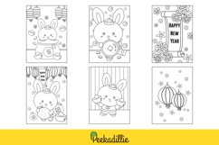 Happy Chinese New Year 2023 Rabbit Coloring Kids and Adult Product Image 2