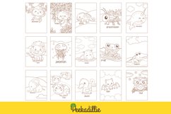 Alphabet A to Z Animal Vocabulary Cartoon Coloring Activity Product Image 2