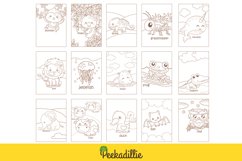 Alphabet A to Z Animal Vocabulary Cartoon Coloring Activity Product Image 2