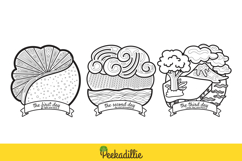 God Bible Story 6 Creations Days Cartoon Digital Stamp Art Product Image 2