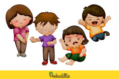 Cute Kids Emotions Face Expression Feeling Cartoon Clipart Product Image 2
