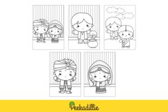 India Couple Kids Traditional Costume Coloring Activity Set Product Image 3