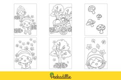 Happy Kids Playing in Autumn Holiday Seasons Coloring Set Product Image 3