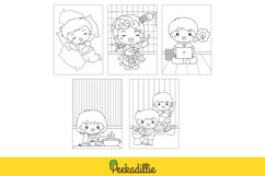 Kids Healthy Lifestyle Activity Cartoon Coloring Set Bundle Product Image 3