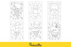 Funny Ice Cream Cone Dessert Coloring Set School Activity Product Image 3