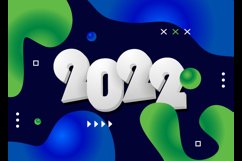 Creative fluid 2022 design banner template Product Image 2