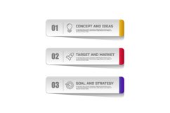 Creative infographic three steps template Product Image 1