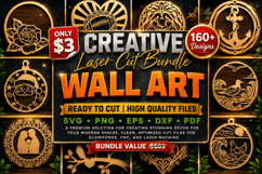 Creative Laser Cut Wall Art Mega Bundle, Laser Cut SVG Big Product Image 1