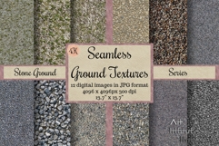Seamless Stone Ground Textures Pack 4K - 12 Textures Product Image 1
