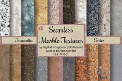 Seamless Marble Textures Terracotta 19 JPG 4K Digital Paper Product Image 1