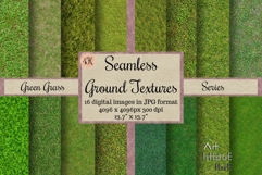 Seamless Green Grass Ground Textures Pack 4K - 16 Textures Product Image 1