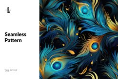 Peacock feather seamless pattern Product Image 1