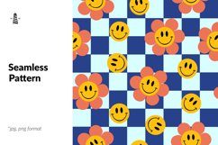 Checkered Background With Smile Faces Product Image 1