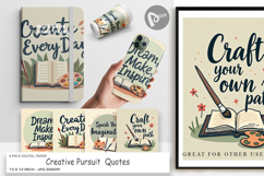 Digital Paper Creative Pursuit Quotes Product Image 1