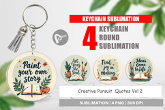 Keychain Creative Pursuit Quotes Product Image 1