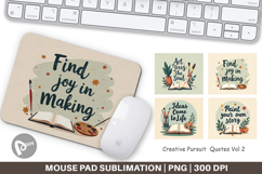 Mouse Pad Creative Pursuit Quotes Product Image 1