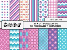 Toys Doctor Digital Papers, scrapbooking backgrounds designs Product Image 2