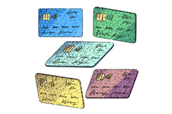 credit card set sketch hand drawn Product Image 1
