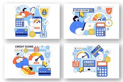 10 Credit Score Vector Illustration Product Image 3