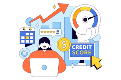 10 Credit Score Vector Illustration Product Image 4
