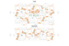 creep it real halloween 40oz quencher tumbler sublimation full wrap high resolution transparant background