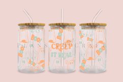 creep it real halloween libbey beer can glass full wrap svg presized template for 16oz and 20oz glass for Cricut Silhouette and sublimation