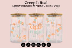 creep it real halloween libbey beer can glass full wrap svg presized template for 16oz and 20oz glass for Cricut Silhouette and sublimation