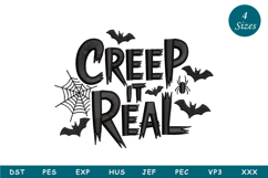 Creep it Real Halloween Machine Embroidery Design Product Image 1