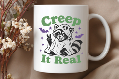 Funny Halloween Raccoon SVG, Cute Ghost PNG, Creep It Real Product Image 3