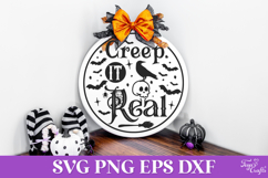 Creep it Real Round Halloween SVG Quote Product Image 1