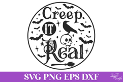 Creep it Real Round Halloween SVG Quote Product Image 2