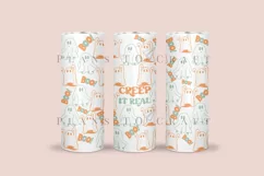 Creep It Real skinny tumbler sublimation wrap with high resolution 300 DPI and transparant background perfect for 20oz and 30oz skinny tumbler