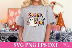Creep It Real Cute Halloween Ghost SVG Product Image 1